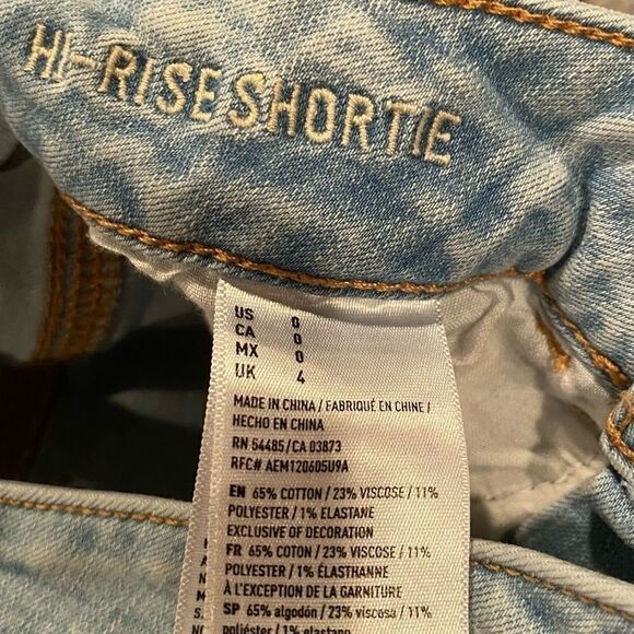 American Eagle Light Washed Jean Shorts Sz 0 - Picture 8 of 12